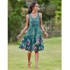 imageZeagoo Womens Summer Sundress Boho Floral Casual Tank Dresses with Pockets Sleeveless Tiered Swing A Line Beach DressBlue Floral