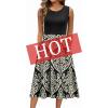 imageZeagoo Womens Summer Tank Midi Dress with Pockets Sleeveless ALine Dress Casual Floral TShirt Dress Flowy Beach Sundress02black Floral