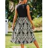 imageZeagoo Womens Summer Tank Midi Dress with Pockets Sleeveless ALine Dress Casual Floral TShirt Dress Flowy Beach Sundress02black Floral