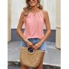 imageZeagoo Womens Tank Tops Sleeveless Spaghetti Strap Halter Top Flowy Summer Beach Outfits 2025Coral