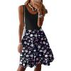 imageZeagoo Women Summer Dresses Sleeveless Casual Tank Dress Flowy Tiered Short Beach Dresses Womens Sundress with PocketsWhite Pink Floral