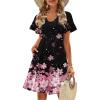 Pink Black Floral