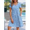 imageZeagoo Womens Summer ALine Dress with Pockets Mini Short Sleeve Dresses Flowy Beach Swing Dress 2025 Vacation TravelXh41