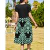 imageZeagoo Women Summer Short Sleeve Midi Dress with Pockets Casual Aline Flowy Tshirt Dress Floral Vocation Beach SundressBlue Floral Black