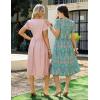 imageZeagoo Women Summer Short Sleeve Midi Dress with Pockets Casual Aline Flowy Tshirt Dress Floral Vocation Beach SundressBoho Floral