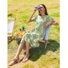 imageZeagoo Women Summer Short Sleeve Midi Dress with Pockets Casual Aline Flowy Tshirt Dress Floral Vocation Beach SundressEthnic Patterngreen