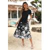 imageZeagoo Womens Midi Dress Summer Short Sleeve Dress with Pockets 2025 Casual Floral TShirt Dress Flowy Beach SundressBlack Floral04