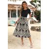 imageZeagoo Womens Midi Dress Summer Short Sleeve Dress with Pockets 2025 Casual Floral TShirt Dress Flowy Beach SundressBlackfloral02
