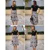 imageZeagoo Womens Midi Dress Summer Short Sleeve Dress with Pockets 2025 Casual Floral TShirt Dress Flowy Beach SundressBlackfloral02