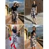imageZeagoo Womens Midi Dress Summer Short Sleeve Dress with Pockets 2025 Casual Floral TShirt Dress Flowy Beach SundressBlackfloral03
