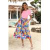 imageZeagoo Womens Midi Dress Summer Short Sleeve Dress with Pockets 2025 Casual Floral TShirt Dress Flowy Beach SundressPinkcolor Floral