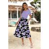 imageZeagoo Womens Midi Dress Summer Short Sleeve Dress with Pockets 2025 Casual Floral TShirt Dress Flowy Beach SundressPruplefloral