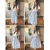 imageZeagoo Womens Midi Dress Summer Short Sleeve Dress with Pockets 2025 Casual Floral TShirt Dress Flowy Beach SundressWhite Bluefloral