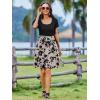 imageZeagoo Womens Casual Dress Floral Patchwork Summer Dress Square Neck Short Sleeve A Line Flowy Swing Mini Dress with PocketsPat8
