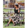 imageZeagoo Womens Casual Dress Floral Patchwork Summer Dress Square Neck Short Sleeve A Line Flowy Swing Mini Dress with PocketsPat8