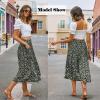imageZeagoo Womens Midi Skirts High Waisted Pleated ALine Swing Skirts Summer Floral Long Skirts with PocketsFloralblack