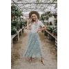 imageZeagoo Womens Midi Skirts High Waisted Pleated ALine Swing Skirts Summer Floral Long Skirts with PocketsGreen Floral