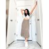 imageZeagoo Womens Midi Skirts High Waisted Pleated ALine Swing Skirts Summer Floral Long Skirts with PocketsLeopard 1