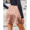 imageZeagoo Mini Skirts for Women Satin Silk High Waisted Sexy Split Slit Hem Aline Zipper Party Short SkirtHeart Floral