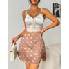 imageZeagoo Mini Skirts for Women Satin Silk High Waisted Sexy Split Slit Hem Aline Zipper Party Short SkirtHeart Floral