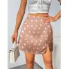 imageZeagoo Mini Skirts for Women Satin Silk High Waisted Sexy Split Slit Hem Aline Zipper Party Short SkirtHeart Floral