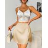 imageZeagoo Mini Skirts for Women Satin Silk High Waisted Sexy Split Slit Hem Aline Zipper Party Short SkirtLight Brown