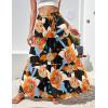 imageZeagoo Womens Casual Maxi Skirts for Women 2025 High Waist Boho Skirts Floral Printed Long Flowy Skirt with PocketsBlackfloralprinted