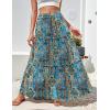 imageZeagoo Womens Casual Maxi Skirts for Women 2025 High Waist Boho Skirts Floral Printed Long Flowy Skirt with PocketsBohoprinted02