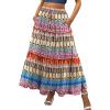 imageZeagoo Womens Casual Maxi Skirts for Women 2025 High Waist Boho Skirts Floral Printed Long Flowy Skirt with PocketsBohoprinted03