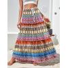 imageZeagoo Womens Casual Maxi Skirts for Women 2025 High Waist Boho Skirts Floral Printed Long Flowy Skirt with PocketsBohoprinted03