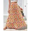 imageZeagoo Womens Casual Maxi Skirts for Women 2025 High Waist Boho Skirts Floral Printed Long Flowy Skirt with PocketsFloralprinted01