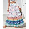 imageZeagoo Womens Casual Maxi Skirts for Women 2025 High Waist Boho Skirts Floral Printed Long Flowy Skirt with PocketsFloralprinted03