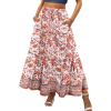 imageZeagoo Womens Casual Maxi Skirts for Women 2025 High Waist Boho Skirts Floral Printed Long Flowy Skirt with PocketsFloralprinted04