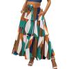 imageZeagoo Womens Casual Maxi Skirts for Women 2025 High Waist Boho Skirts Floral Printed Long Flowy Skirt with PocketsMulticolor