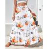 imageZeagoo Womens Casual Maxi Skirts for Women 2025 High Waist Boho Skirts Floral Printed Long Flowy Skirt with PocketsRed Floral