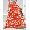 imageZeagoo Womens Casual Maxi Skirts for Women 2025 High Waist Boho Skirts Floral Printed Long Flowy Skirt with PocketsRedprinted