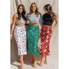 imageZeagoo Skirts for Women Jacquard High Waist Skirt Black Elegant Midi Skirt SatinPat8