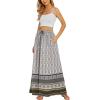 imageZeagoo Womens 2025 Boho Floral Skirt Casual Elastic High Waist Maxi Skirts Flowy A Line Beach Long Skirt with Side Pockets02 White
