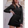 imageZeagoo Womens Mini Skirts Casual High Waisted Stain Silk ALine Zipper Summer Short Skirt Party SkirtsAblack