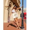 imageZeagoo Womens Mini Skirts Casual High Waisted Stain Silk ALine Zipper Summer Short Skirt Party SkirtsBeige