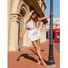 imageZeagoo Womens Mini Skirts Casual High Waisted Stain Silk ALine Zipper Summer Short Skirt Party SkirtsBeige Floral