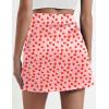 imageZeagoo Womens Mini Skirts Casual High Waisted Stain Silk ALine Zipper Summer Short Skirt Party SkirtsLove Floral
