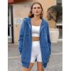 imageZeagoo Zip Up Hoodies For Women Long Sleeve Oversized Sweatshirts Casual Lightweight Fleece Jackets With PocketsBlue