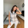 imageZeagoo Womens Sleeveless Button Down Shirts Blouses Solid Casual Loose V Neck Tank Tops for Work SXXLBlack Plaid
