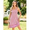 imageZeagoo Womens Summer Dress 2025 Loose Sleeveless Tshirt Dress V Neck Mini Dress Beach Sundress with Pockets01pink Floral