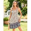 imageZeagoo Womens Summer Dress 2025 Loose Sleeveless Tshirt Dress V Neck Mini Dress Beach Sundress with PocketsApricot Black Floral