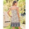 imageZeagoo Womens Summer Dress 2025 Loose Sleeveless Tshirt Dress V Neck Mini Dress Beach Sundress with PocketsApricot Black Floral