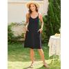 imageZeagoo Womens Summer Dress 2025 Loose Sleeveless Tshirt Dress V Neck Mini Dress Beach Sundress with PocketsBlack