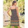 imageZeagoo Womens Summer Dress 2025 Loose Sleeveless Tshirt Dress V Neck Mini Dress Beach Sundress with PocketsBlack Floral