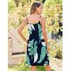 imageZeagoo Womens Summer Dress 2025 Loose Sleeveless Tshirt Dress V Neck Mini Dress Beach Sundress with PocketsBlack Green Leaf